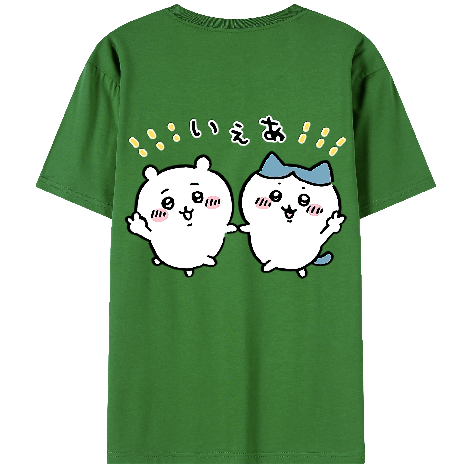 （画像用） ちいかわ ハチワレ Chii-kawa hachiware レディース半袖Tシャツ(バックプリント)